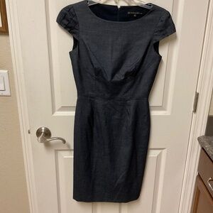 Antonio Melani tailored navy dress. Cap sleeve. Size 2. ECU.